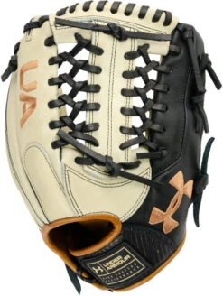11.75 Inch Under Armour Genuine Pro 2.0 Cream/Black/Caramel Adult Infield Baseball Glove UAFGGP2-1175MT