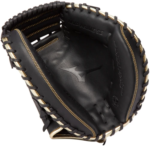 34 Inch Mizuno MVP Prime SE GXC50PSE8-Black/Gold Adult Baseball Catcher Mitt 2 34 Inch Mizuno MVP Prime SE GXC50PSE8-Black/Gold Adult Baseball Catcher Mitt - Image 2
