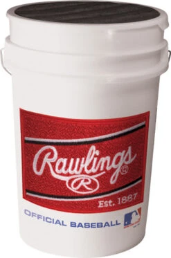 Rawlings Bucket6G6PK White 6 Gallon Ball Bucket W/ Padded Lid