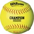 Wilson WTA9106BASA-Low Optic Yellow 12 Inch Synthetic Leather Fastpitch Softballs